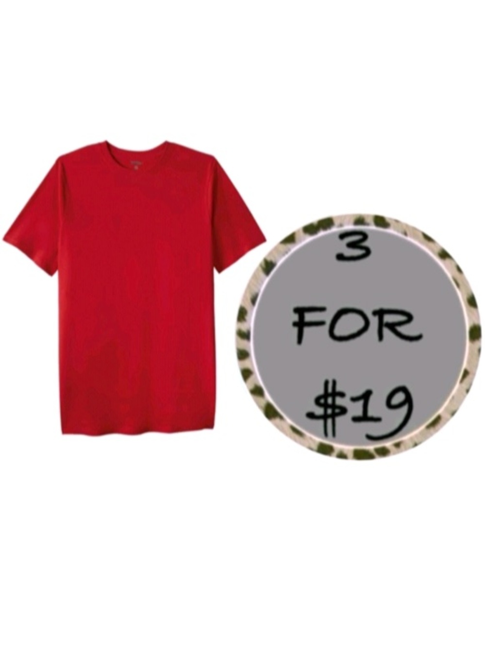 3/$19 Basic Red short sleeve T-shirt